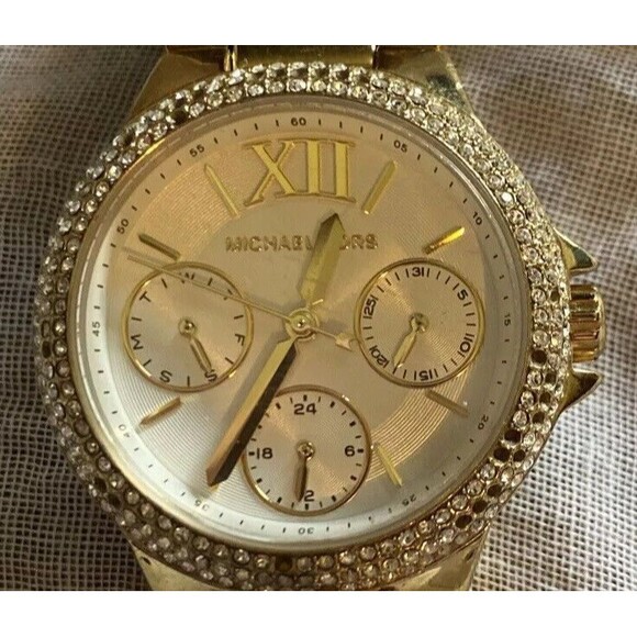 Michael Kors Camille Womens Chronograph Watch With Gold Band. MK-6844 5” Band main image 4